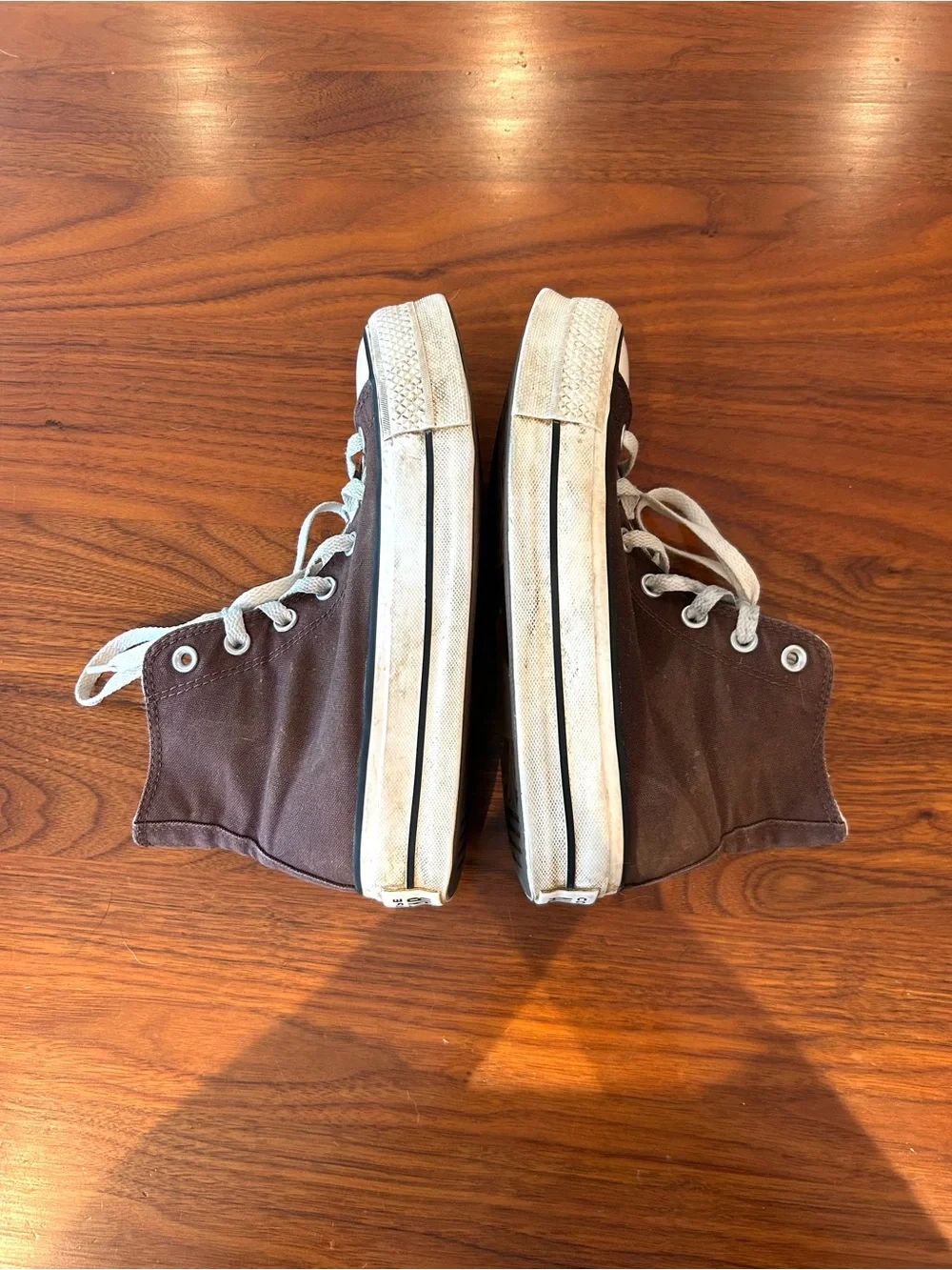 Converse Chuck Taylor High Top Sneakers - Brown and White